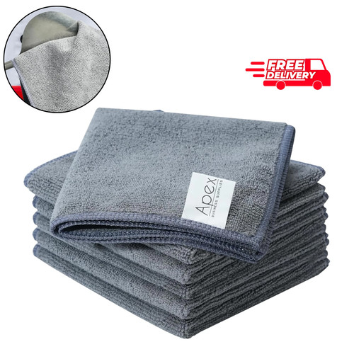 Grey microfibre cloths - grey, drying