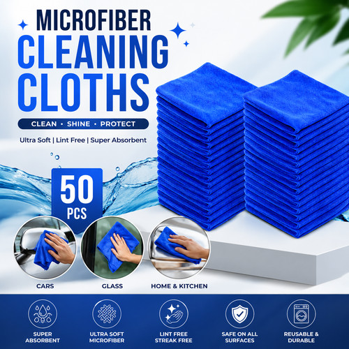 50pcs microfibre cleaning - 50pcs,
