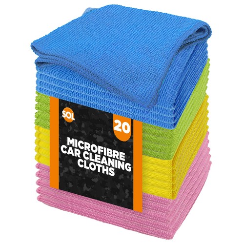 20pk microfibre cloths - 20pk, car