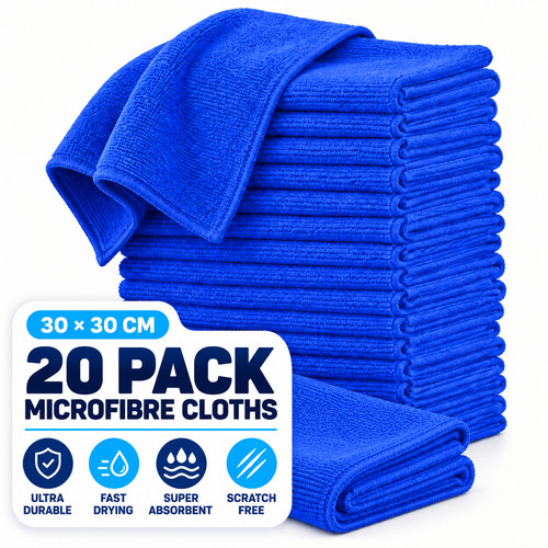 20x microfibre cleaning cloths - 20x,