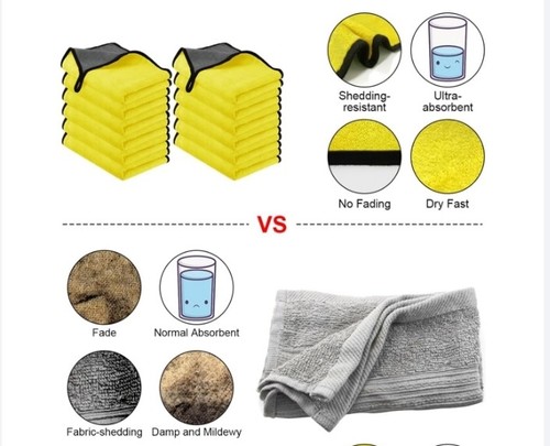 12pcs microfibre car cleaning - 12pcs,