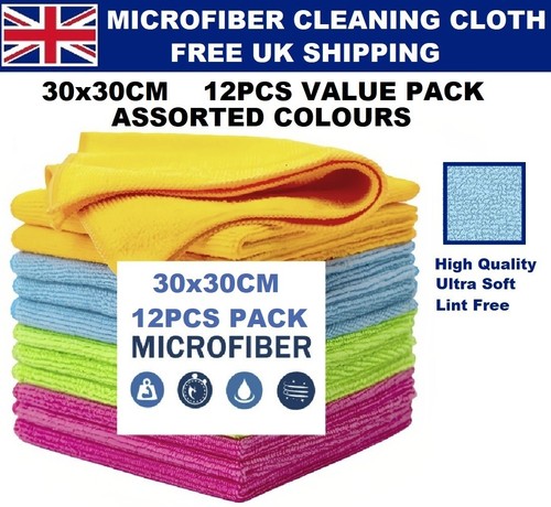 12pcs microfibre 30x30cm large - microfibre,