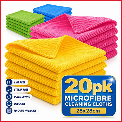 10x blue microfibre - microfibre, cloths